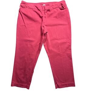 Croft & Barrow Effortless Stretch Pant  Size 22W Short in Red